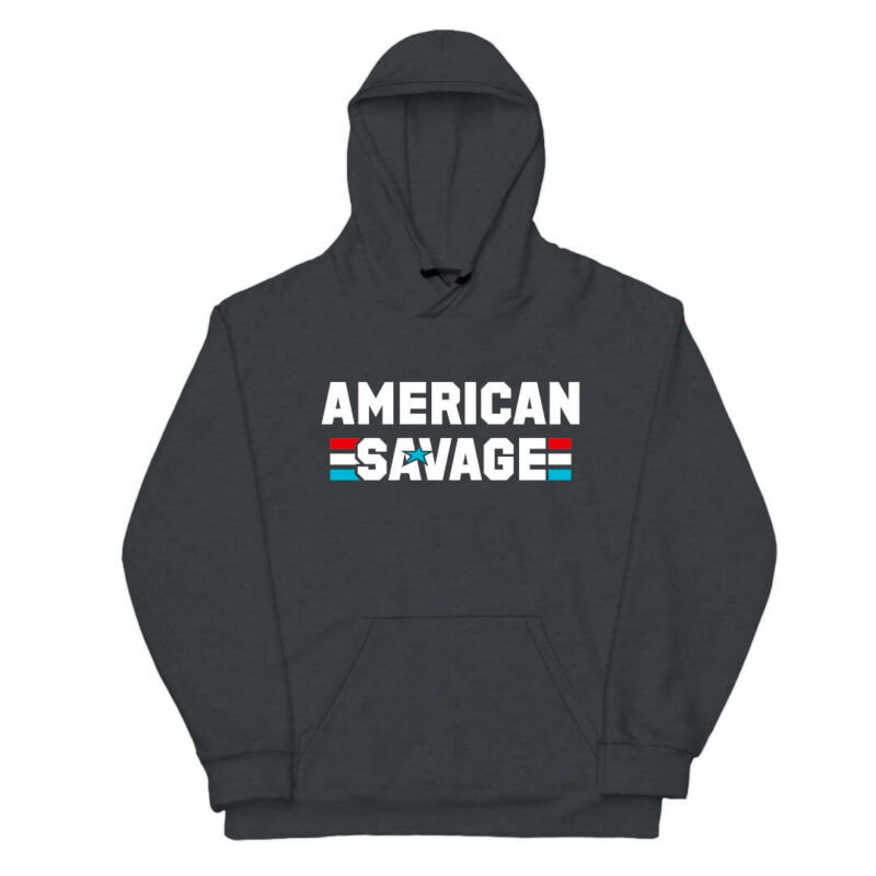 American Savage Hoodie - Dark Heather