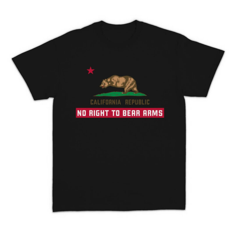 California Republic No Right To Bear Arms Men's T-shirt - Black
