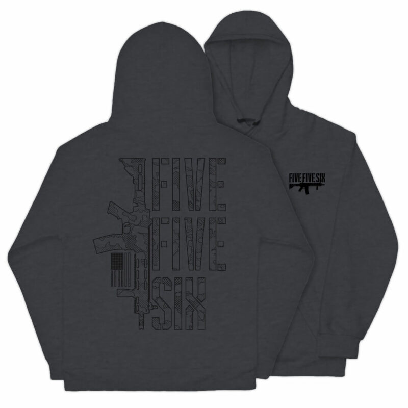 Five Five Six Hoodie - Dark Heather