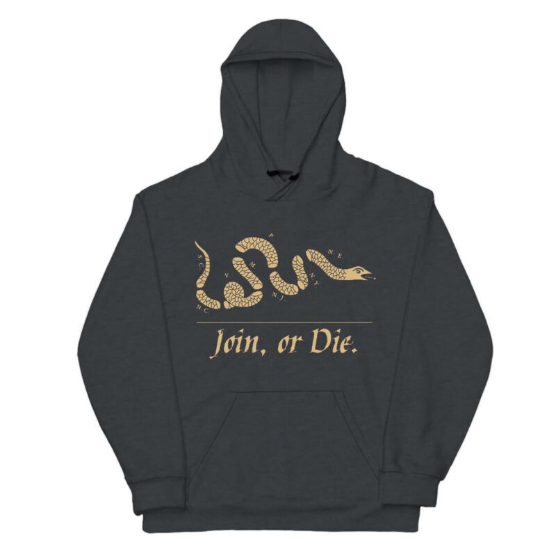 Join or Die Hoodie - Dark Heather
