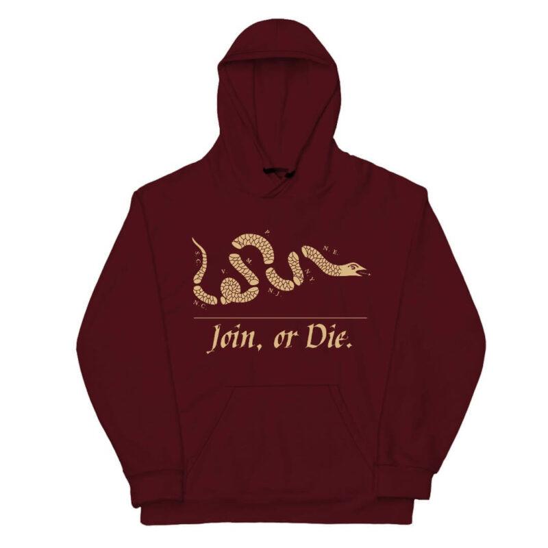 Join or Die Hoodie - Maroon