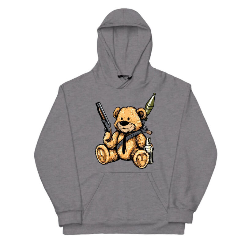 Teddy Gun Hoodie - Sport Grey