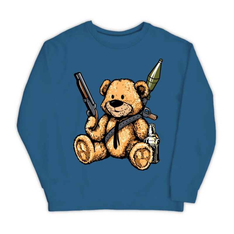 Teddy Gun Sweatshirt - Indigo Blue