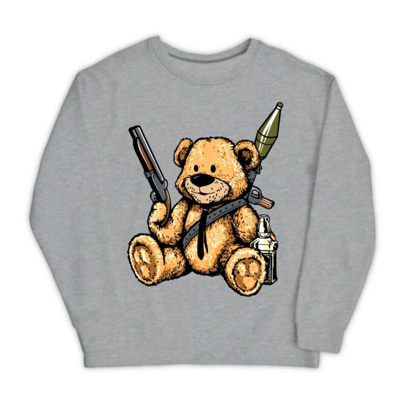 Teddy Gun Sweatshirt - Sport Grey