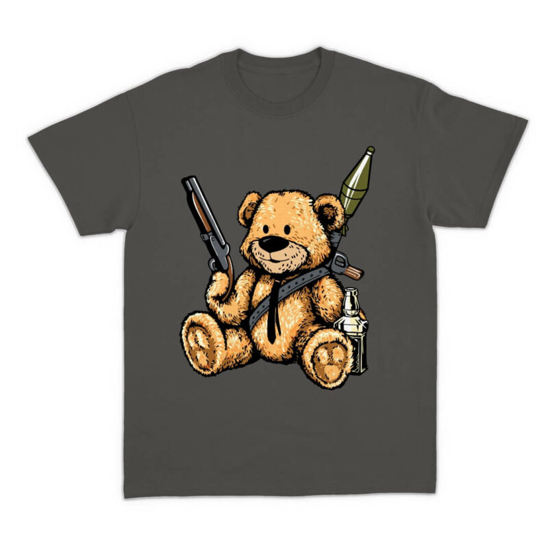 Teddy Gun T-Shirt - Asphalt