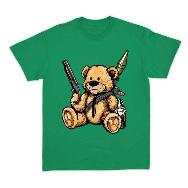 Teddy Gun T-Shirt - Kelly
