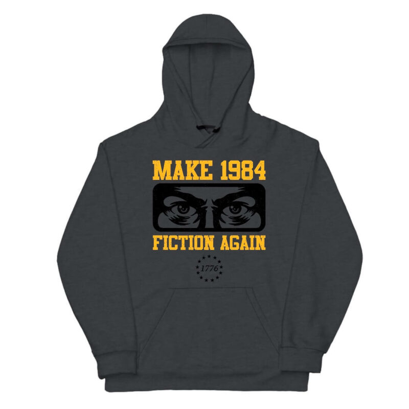 Make 1984 Fiction Again Hoodie - Dark Heather