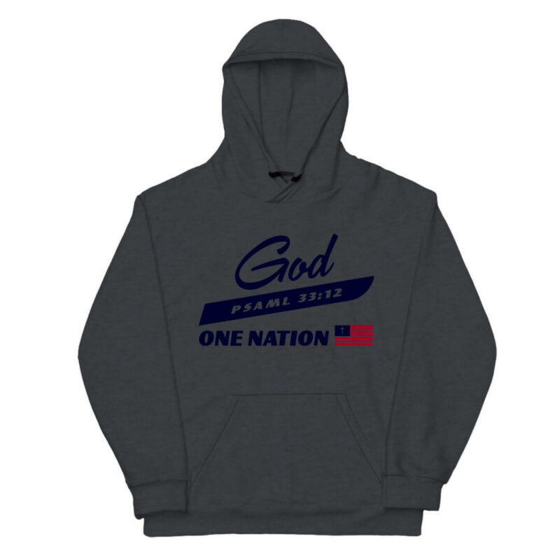 One Nation Under God Hoodie - Dark Heather
