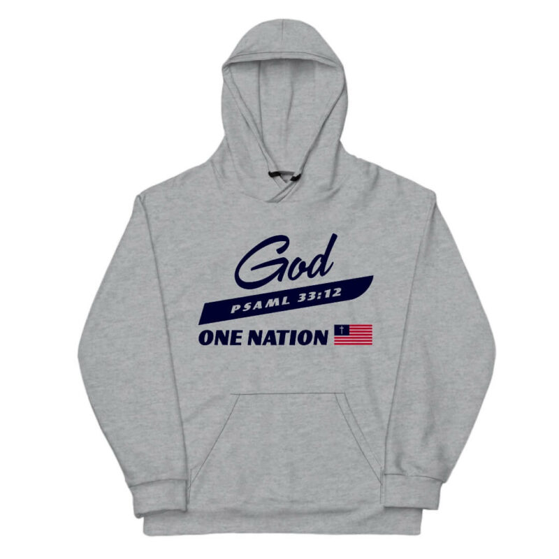 One Nation Under God Hoodie - Sport Grey