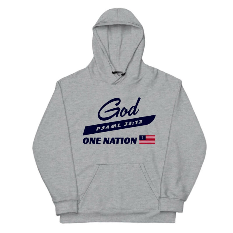 One Nation Under God Hoodie - Sport Grey