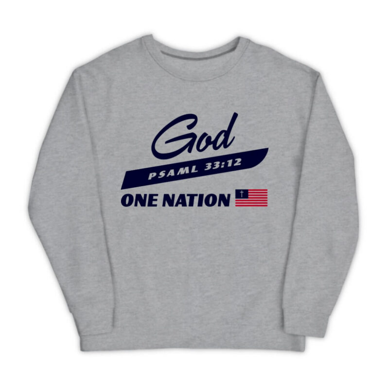 One Nation Under God Sweatshirt - Sport Grey