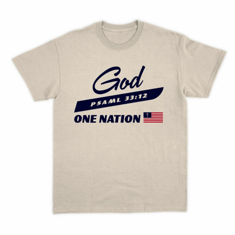 One Nation Under God Tee - Heather Dust