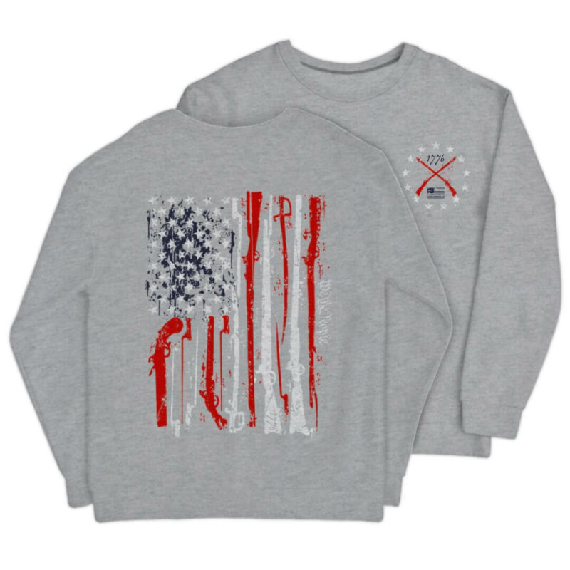 RED WHITE & BLUE PEOPLE Sweatshirt - Sport Grey